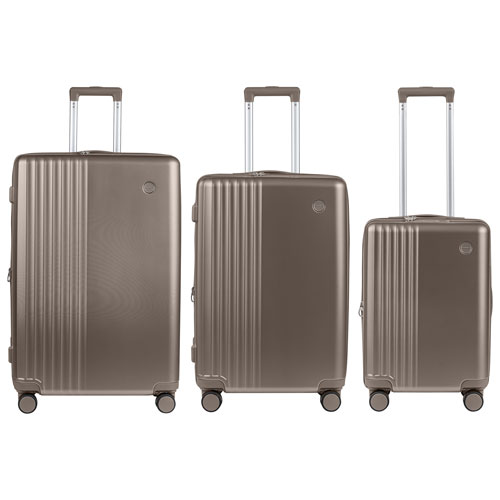 Ensemble de 3 valises rigides extensibles Velora de Champs - Gris