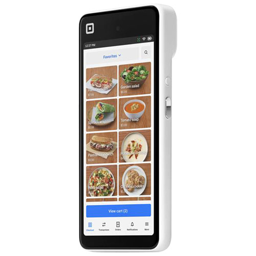 Square Handheld Portable Credit Card Machine - Mineral White