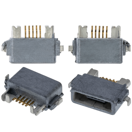 Replacement Charging port soldering required - 05 Pin - Micro A - 4 Anchor Points