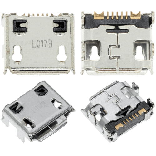 ESOURCE PARTS  Replacement Charging Port Soldering Required - 07 Pin - Micro B - 4 Anchor Points (C063)