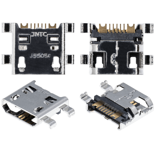 ESOURCE PARTS  Replacement Charging Port Soldering Required - 07 Pin - Micro B - 4 Anchor Points (C218)