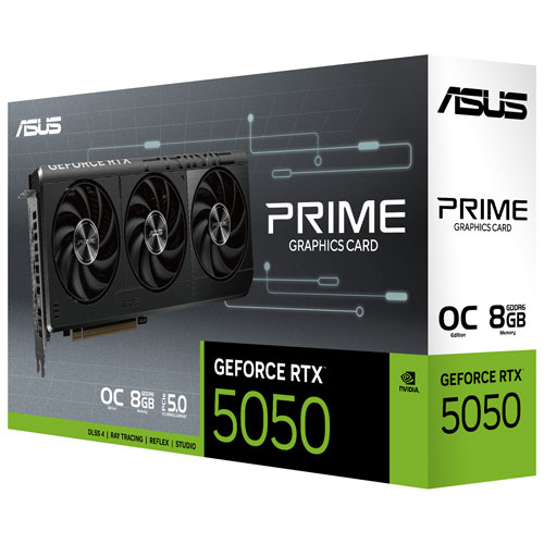 ASUS Prime GeForce RTX 5050 OC 8GB GDDR6 Video Card