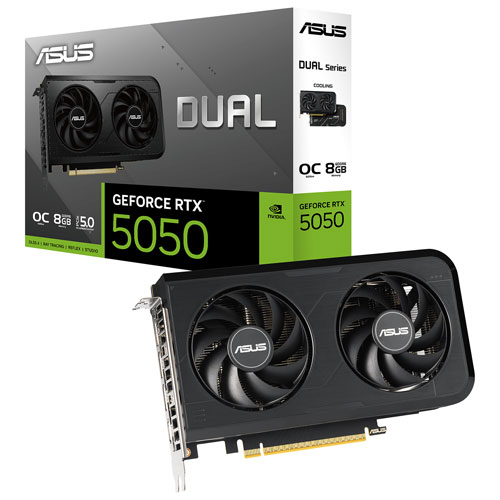 ASUS Dual GeForce RTX 5050 OC 8GB GDDR6 Video Card