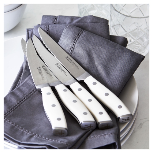 HENCKELS Forged Accent 4 Piece Steak Set, White