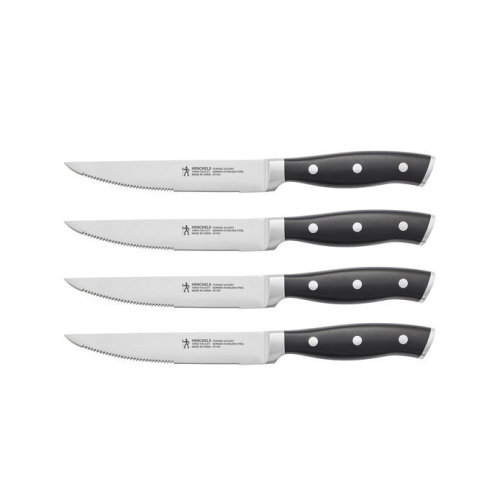 HENCKELS Forged Accent 4 Piece Steak Set, Black