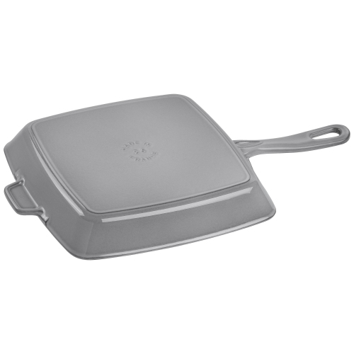 STAUB Grill Pans 26 cm Cast Iron Square American Grill, Graphite-Grey
