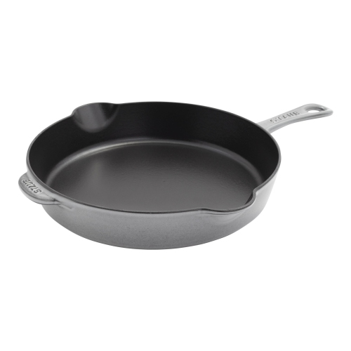 STAUB Pans 28 cm / 11 inch Cast Iron Traditional Deep Frypan, Graphite-Grey