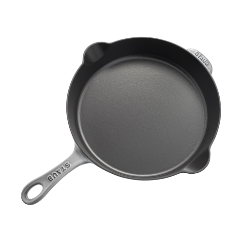 STAUB Pans 28 cm / 11 inch Cast Iron Traditional Deep Frypan, Graphite-Grey