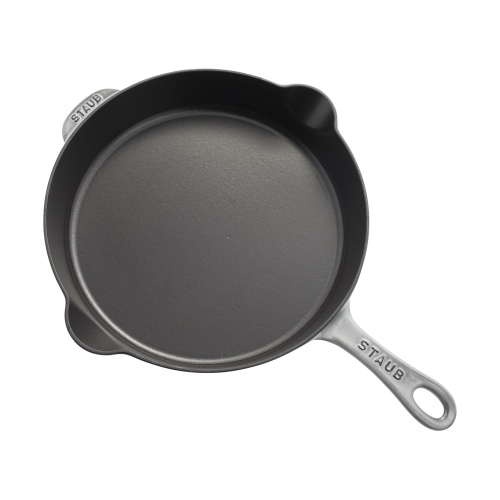 STAUB Pans 28 cm / 11 inch Cast Iron Traditional Deep Frypan, Graphite-Grey