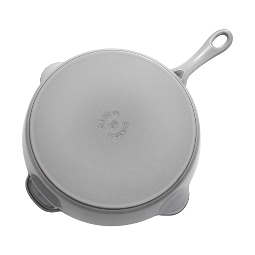 STAUB Pans 28 cm / 11 inch Cast Iron Traditional Deep Frypan, Graphite-Grey