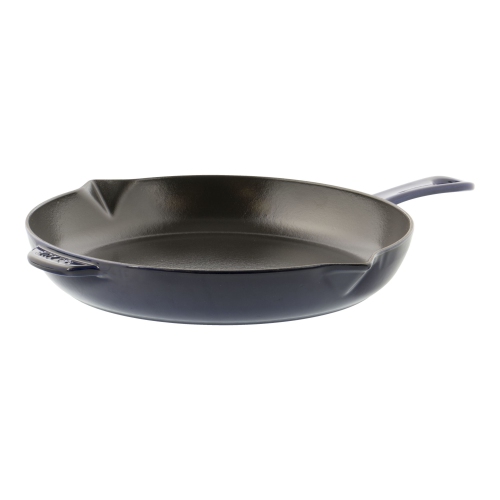 STAUB Pans 30 cm / 12 inch Cast Iron Frying Pan, Dark-Blue
