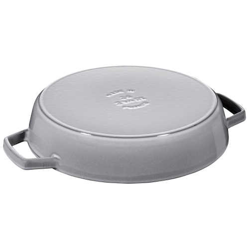STAUB Pans 26 cm / 10 inch Cast Iron Frying Pan With 2 Handles, Graphite-Grey