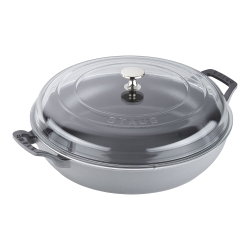 Braisière/sauteuse ronde en fonte 3,5&nbsp;L DE STAUB Braisers, graphite-gris