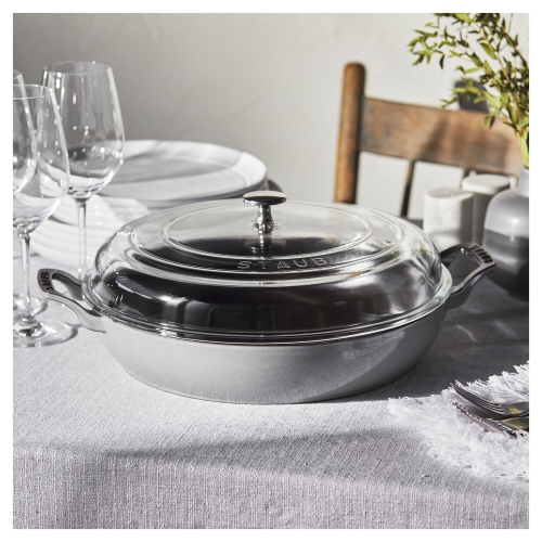 Braisière/sauteuse ronde en fonte 3,5 L DE STAUB Braisers, graphite-gris