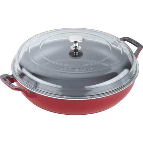 STAUB – Braisière/sauteuse ronde en fonte 3,5 L, cerise