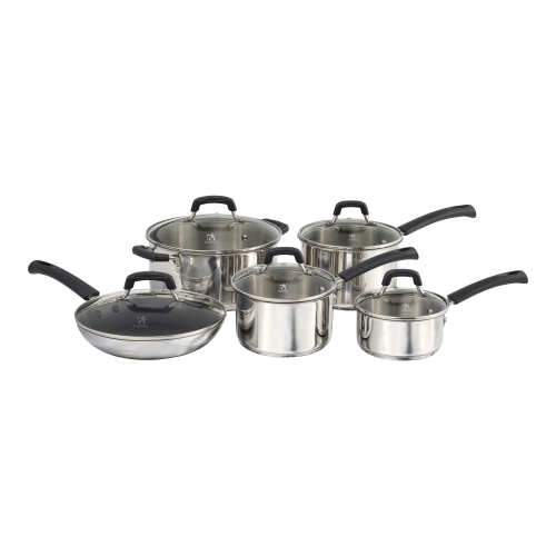 HENCKELS Kitchen Elements 10 Piece 18/10 Stainless Steel Cookware Set