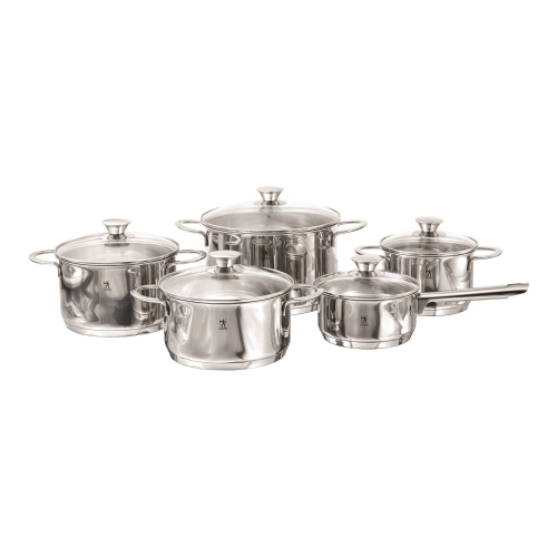 HENCKELS Biarritz 10 Piece 18/10 Stainless Steel Cookware Set