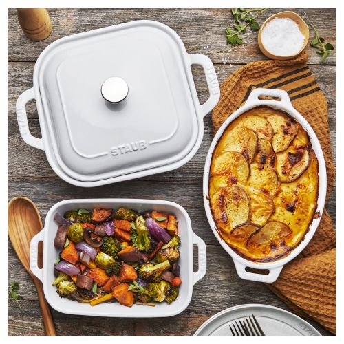 STAUB Ceramique Mixed Baking Dish Set White 4 Piece