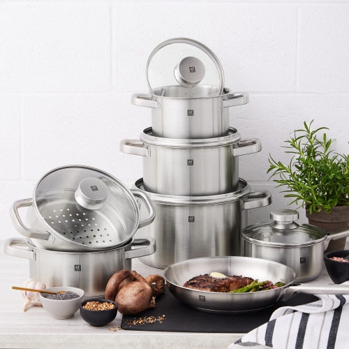 ZWILLING Joy Cookware Set, 12 Piece 18/10 Stainless Steel