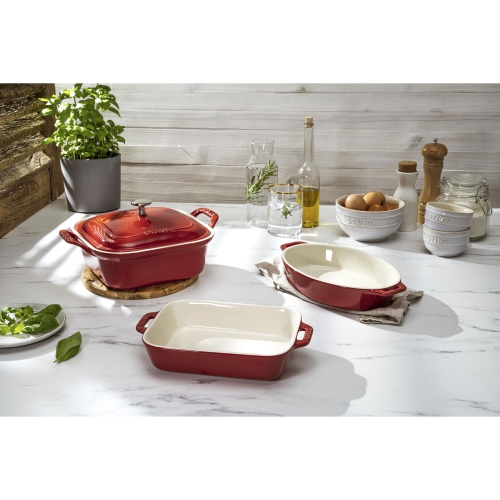 Ensemble de plats de cuisson mixtes STAUB Ceramique, cerise, 4 pièces