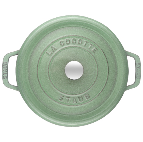STAUB La Cocotte 5.25 L Cast Iron Round Cocotte, Sage