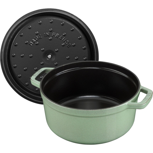 STAUB La Cocotte 5.25 L Cast Iron Round Cocotte, Sage