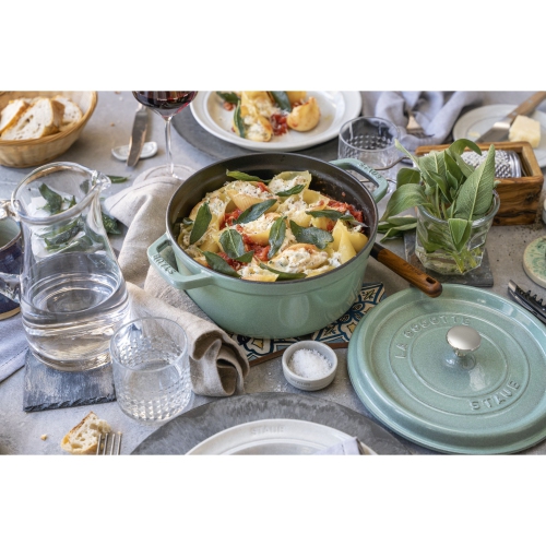 STAUB La Cocotte 5.25 L Cast Iron Round Cocotte, Sage
