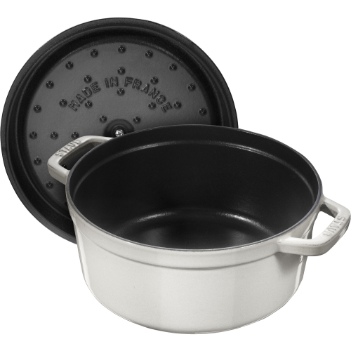 STAUB La Cocotte 5,25 L – Cocotte ronde en fonte, truffe blanche