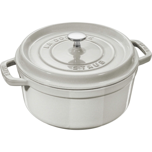 STAUB La Cocotte 5,25 L – Cocotte ronde en fonte, truffe blanche