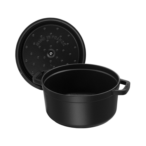 STAUB La Cocotte 3.7 L Cast Iron Round Cocotte, Black
