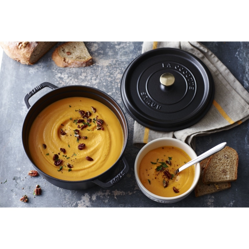 STAUB La Cocotte 3.7 L Cast Iron Round Cocotte, Black