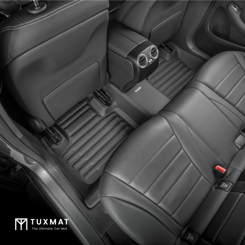 TuxMat - for Mercedes-Benz GLC Coupe 2016-2022 Models - Custom Car Mats - Maximum Coverage, All Weather, Laser Measured - This Full Set Includes 1st