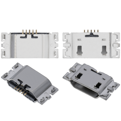 ESOURCE PARTS  Replacement Charging Port Soldering Required - 05 Pin - Micro B - 4 Anchor Points (C248)