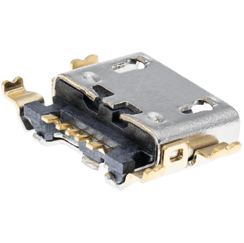 Replacement Charging port soldering required - 05 Pin - Micro B - 4 Anchor Points
