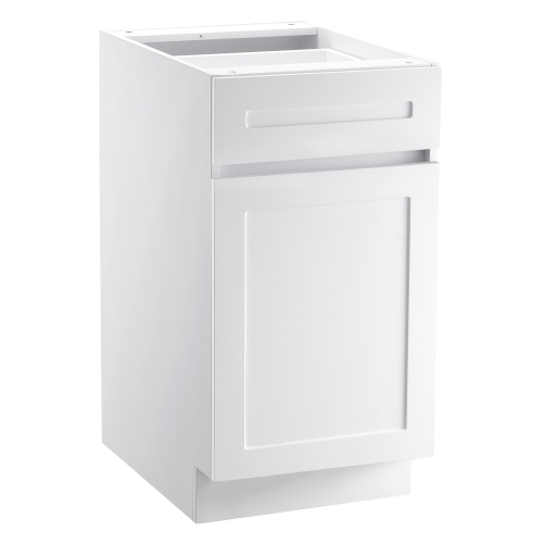 VEVOR 18"W x 24"D x 34.5"H White Shaker Base Cabinet with Drawer, 18-Inch Unassembled Drawer Base Cabinet, Ready to Assemble Cabinet with Soft-Close
