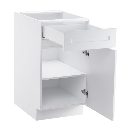 VEVOR 18"W x 24"D x 34.5"H White Shaker Base Cabinet with Drawer, 18-Inch Unassembled Drawer Base Cabinet, Ready to Assemble Cabinet with Soft-Close