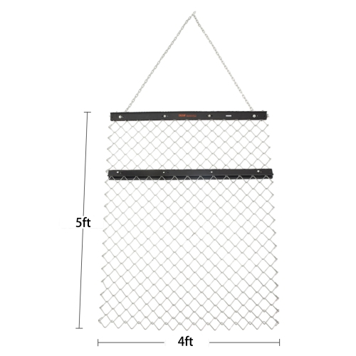 VEVOR 4 x 5 ft Drag Harrow, Made from Q235 Steel, UTV Tractor Attachments for Landscape Leveling or Sod Prepping, Durable Harrow Rake for Gravel