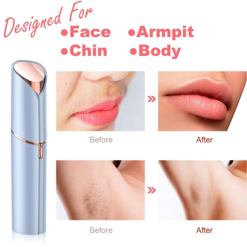 Facial Hair Removal for Women, Mini Hair Remover, Electric Razor Shaver Portable Bikini Epilator for Lips, Chin, Armpit, Peach Fuzz, Fingers, Neck