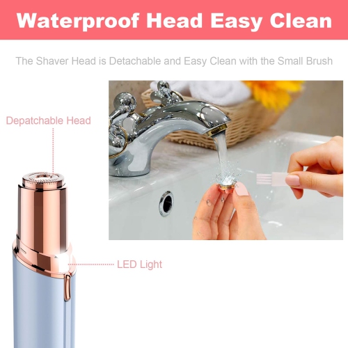 Facial Hair Removal for Women, Mini Hair Remover, Electric Razor Shaver Portable Bikini Epilator for Lips, Chin, Armpit, Peach Fuzz, Fingers, Neck