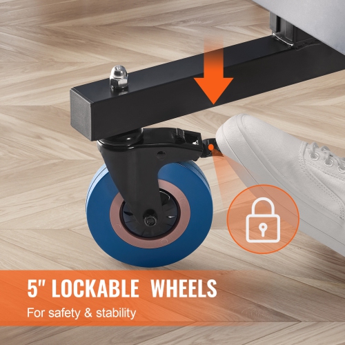 VEVOR 25mm Ping Pong Table, Professional Table Tennis Game, Indoor MDF Portable Table Tennis Table, Ping Pong Table with Quick Clamp Net and Lockable