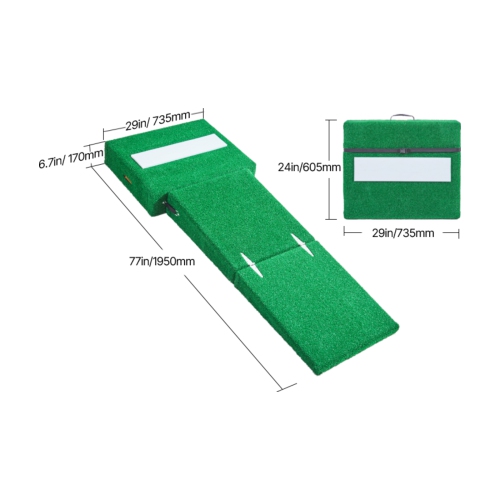 VEVOR 77 in Pitching Mound, Portable Baseball Pitcher's Mound, Indoor Outdoor Pitching Practice Equipment, Softball Pitching Aids with Antifade Turf,