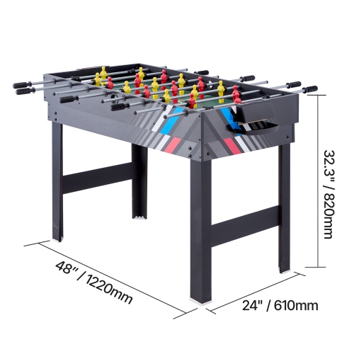 VEVOR 4-in-1 Combo Game Table Set, 48" Air Hockey Table, Multi Combination Table with Air Hockey, Pool Billiard, Foosball, Ping Pong, Pushers &