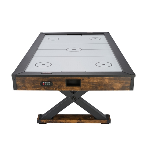 VEVOR 84" Air Hockey Table, Indoor Arcade Table Gaming Set with 2 Pushers, 2 Pucks, Electronic Scorer, X-shaped Legs & High-powered Blower, Air