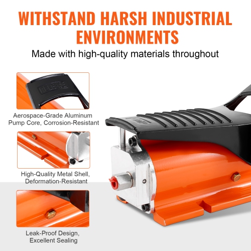 VEVOR 10,000PSI Air Hydraulic Pump, 0.18 Gal Reservoir, NPT 3/8in Oil Outlet, NPT 1/4in Inlet, Metal Shell Air Actuated Pump, for Precision