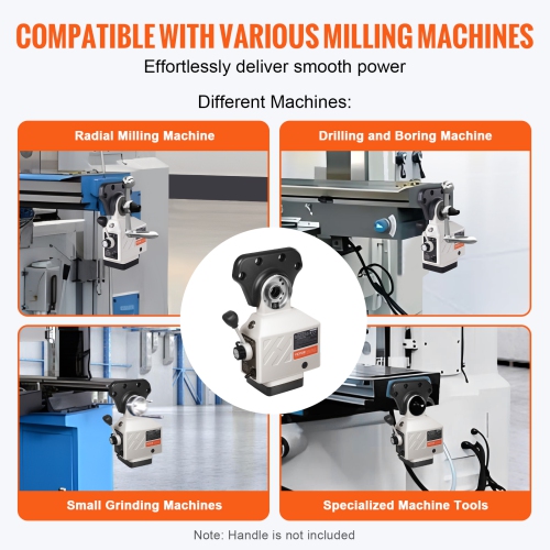 VEVOR 0-200RPM X-Axis Power Feed for Milling Machine, 150 in-lb Torque, 120V Power Table Feed Mill Feeder, for Bridgeport Some Knee Type Mills with a