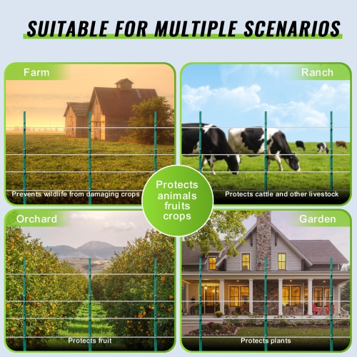 VEVOR 16 Gauge Aluminum Wire for Electric Fencing, 1640Ft 500M Electric Fence Wire, Portable Fencing Wire, 1.6mm Diameter Aluminum Alloy for Higher