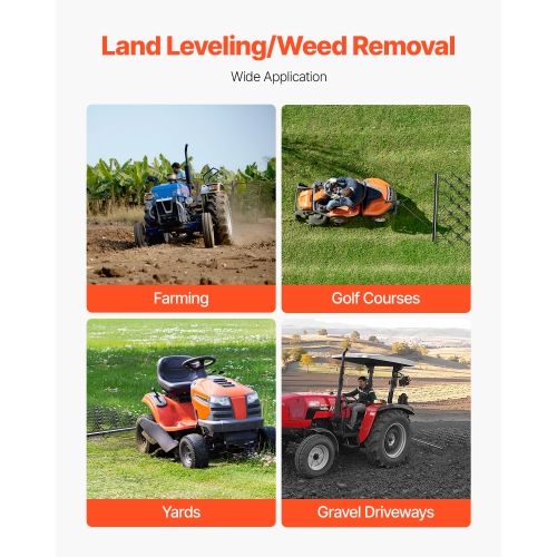 Goupille VEVOR 5 x 4.5&nbsp;pi, herse à chaîne durable avec 60 dents tranchantes, convient au tracteur VTT, idéal pour la préparation du sol,