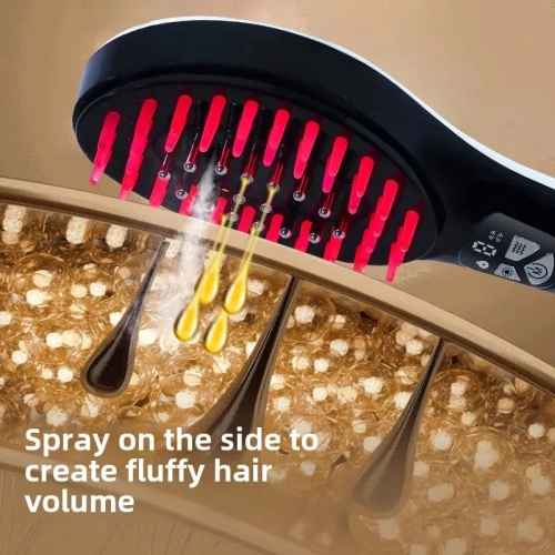 Electric Spray Massage Comb Hair Growth Head Massager Brush LED Anti Hair Loss Scalp Liquid Medicine Atomizing Comb(Medicine Liquid not included)