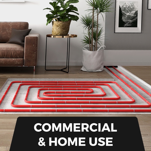 VEVOR 5/8 Inch x 500Ft PEX Tubing Oxygen Barrier O2 EVOH Pex-B Red Radiant Floor Heat Durable Plumbing Flexible for Residential Commercial Radiant