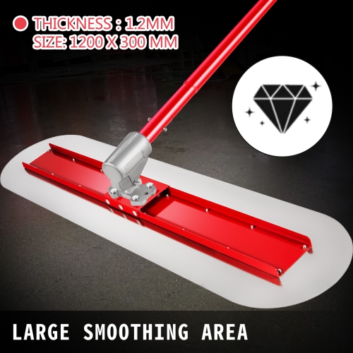 VEVOR 1200x300mm Bull Float Manganese Steel Concrete Float Cement Tool Bull Concrete Kit Bull Pool Float Bull Float Handle Bull Float Bracket